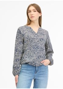 Ragwear Damen Blusenshirt "SANTICA PRINT", schwarz, casual, Gr. XXL, unifarben, Jersey, Obermaterial: 50% Baumwolle, 50% Modal, Shirts, mit Gummizug