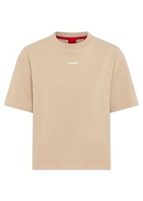 HUGO UNDERWEAR Damen T-Shirt "SHUFFLE_T-SHIRT", Gr. M, beige, Single Jersey, Obermaterial: 48% Baumwolle, 48% Modal, 4% Elasthan, Basic, Shirts, mit