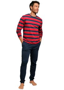 H.I.S. H.I.S Herren Pyjama, Gr. 44, bunt, Jersey, Obermaterial: 100% Baumwolle, gestreift, Basic, Homewear-Sets, Schlafanzug mit aufwendig gestreiftem