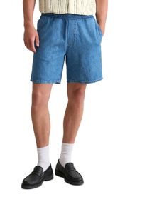 Marc O'Polo Herren Shorts "aus weichem Baumwoll-Lyocell-Leinen-Mix", blau, Gr. L, MARC O'POLO DENIM, unifarben, Obermaterial: 47% Baumwolle, 33% Lyocell, 20%