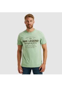 PME-Legend PME LEGEND Herren T-Shirt "Short sleeve r-neck single jersey", grün, casual, Gr. XXL, bedruckt, Jersey, Obermaterial: 100% Baumwolle, Shirts, mit