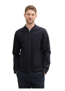 Tom Tailor Herren Bomberjacke, blau, casual, Gr. S, unifarben, Piquu00e9, Obermaterial: 75% Polyester, 22% Viskose, 3% Elasthan. Futter: 100%