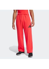 Herren Sporthose "M WIDE PANT FT", rot, sportlich, Gr. S, adidas Sportswear, Obermaterial: 55% Baumwolle, 36% Polyester, 9% Viskose, Hosen