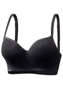 H.I.S. H.I.S Damen Sport-BH, Gr. 70, schwarz, Microtouch, Obermaterial: 85% Polyamid, 15% Elasthan, sportlich, BHs, mit Push-up-Kissen, für leichte