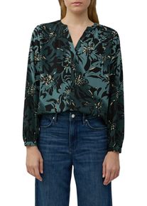 s.Oliver Damen Klassische Bluse, grün, casual, Gr. 44, bedruckt, Web, Obermaterial: 100% Viskose, Blusen, mit All-Over Print
