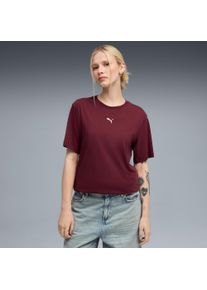 Puma Damen T-Shirt "ESS RELAXED TEE"ruby shimmer, sportlich, Gr. S, unifarben, Jersey, Obermaterial: 100% Baumwolle, Shirts