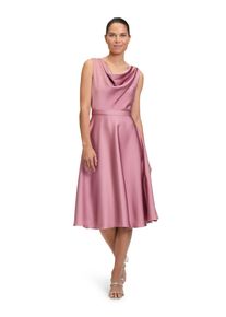 Vera Mont Damen Cocktailkleid "Vera Mont Cocktailkleid mit Wasserfallausschnitt", rosa, feminin, Gr. 46, Satin, Obermaterial: 100% Polyester. Futter: