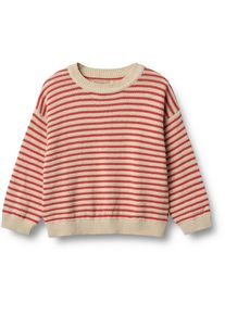 Wheat Mädchen Strickpullover "Wheat Pullover Strick Pullover Leise", rot, Gr. 104, 100% Bio-Baumwolle, Pullover