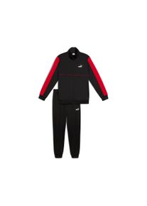 Puma Herren Trainingsanzug "SPORT POLY SUIT", schwarz, sportlich, Gr. S, colorblocking, Trikot, Obermaterial: 100% Polyester, Sportanzüge
