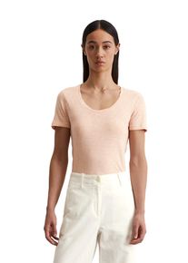 Marc O'Polo MARC O'POLO Damen T-Shirt "mit getwistetem Ausschnitt"chalky peach, Basic, Gr. XL, unifarben, Obermaterial: 100% Baumwolle, Shirts