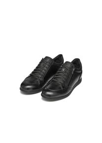 Geox Herren Sneaker "U RENAN", Gr. 43, schwarz, Glattleder, Textil, casual, Schuhe, Schnürschuh, Freizeitschuh mit Geox Spezial Membrane