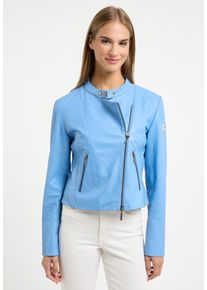 Frieda & Freddies New York Damen Lederjacke "Leather Jacket / Carry", blau, casual, Gr. 40, FRIEDA & FREDDIES, unifarben, 100% Leder, Jacken