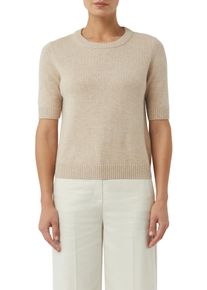 comma, COMMA Damen Strickpullover, beige, casual, Gr. 42, unifarben, Strick, Obermaterial: 50% Wolle, 30% Polyamid, 20% Modal, Pullover, mit Rippbündchen