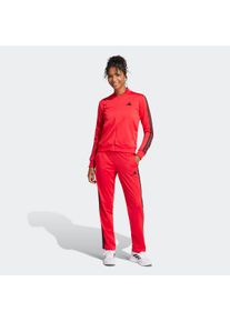 Damen Trainingsanzug "W ESS 3S TS", rot, sportlich, Gr. XXL, adidas Sportswear, Obermaterial: 100% Polyester, Sportanzüge