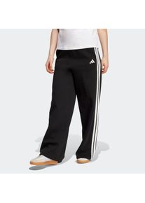 Damen Sporthose "W 3S FL PT", schwarz, sportlich, Gr. XS, adidas Sportswear, Obermaterial: 55% Baumwolle, 36% Polyester, 9% Viskose, Hosen, Weites