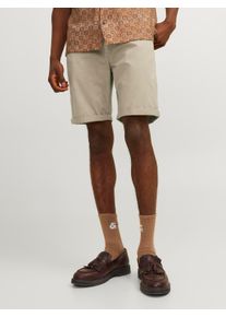 Jack & Jones JACK & JONES Herren Shorts "JPSTRICK ORIGINAL SHORT", beige, modisch, Gr. M, unifarben, Web, Obermaterial: 98% Baumwolle, 2% Elasthan, Hosen