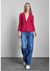 Street One Damen Kurzblazer, pink, casual, Gr. 38, meliert, Web, Stoff, 50% Baumwolle, 50% Polyester, Blazer, mit 3/4 Ärmeln