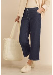 Cecil Damen Weite Jeans "Style Neele", blau, casual, Gr. 32, unifarben, Denim/Jeans, Obermaterial: 75% Baumwolle, 12% sonstige Fasern, 9% Polyester,