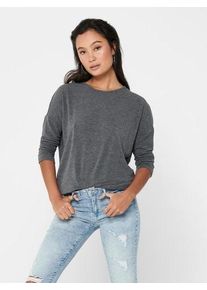Only Damen 3/4-Arm-Shirt "ONLGLAMOUR 3/4 TOP JRS NOOS", grau, casual, Gr. XS, meliert, Single Jersey, Obermaterial: 65% Polyester, 30% Viskose, 5%