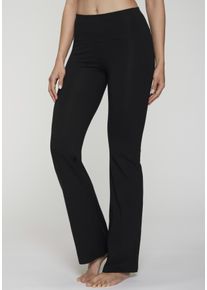 active by Lascana LASCANA ACTIVE Damen Jazzpants, Gr. 32, schwarz, Single Jersey, Obermaterial: 95% Baumwolle, 5% Elasthan, unifarben, Basic, Hosen, mit breitem