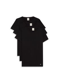Damen T-Shirt "COTTON TEE 3PK", schwarz, casual, Gr. XL, Calvin Klein Underwear, unifarben, Web, Obermaterial: 100% Baumwolle, Shirts, Mit