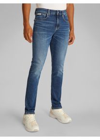 Herren Skinny-fit-Jeans "SKINNY", blau, casual, Gr. 30, Calvin Klein Jeans, unifarben, Denim/Jeans, Obermaterial: 94% Baumwolle, 4% Elastomultiester,