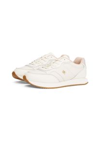 Tommy Hilfiger Damen Plateausneaker "LEATHER RUNNER", Gr. 41, grau, Nappaleder, sportlich, Schuhe, Freizeitschuh, Halbschuh, Schnürschuh mit