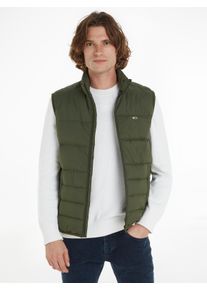 Tommy Jeans Herren Steppweste "TJM LIGHT DOWN VEST", grün, casual, Gr. M, Web, Obermaterial: 100% Polyamid, Westen, mit Logostickerei