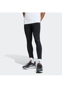 Herren Lauftights "OTR B WIN TIG", schwarz, sportlich, Gr. XL, adidas Performance, Obermaterial: 92% Polyester, 8% Elasthan, Hosen