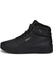 Puma Damen Winterboots "CARINA 2.0 MID WTR JR", Gr. 38, schwarz, Leder, Synthetik, unifarben, sportlich, Schuhe, mit Klettverschluss für Jugendliche
