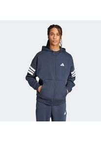 Herren Sweatshirt "M FI 3S FZ", blau, sportlich, Gr. XXL, adidas Sportswear, Obermaterial: 67% Polyester, 33% Baumwolle, Sweatshirts