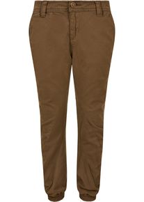 Urban Classics Jungen Stoffhose "Urban Classics Herren Boys Stretch Jogging Pants", grün, Gr. 134, unifarben, 98% Baumwolle, 2% Elasthan, Hosen