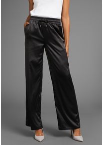 Laura Scott Damen Schlupfhose, schwarz, feminin, Gr. 44, unifarben, Web, Obermaterial: 95% Polyester, 5% Elasthan, Hosen, mit Elastikbund
