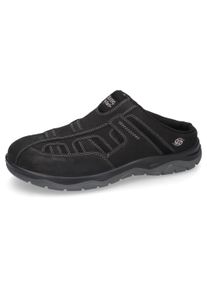 Herren Clog, Dockers by Gerli, Gr. 40, schwarz, Nubukleder, sportlich, Schuhe, Sommerschuh,Schlappen,Urlaub, zum einfachen Schlupfen - schmale Form