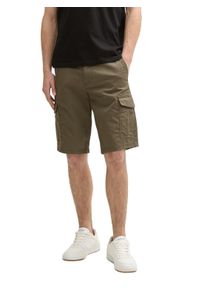 Tom Tailor Herren Cargoshortsolive triangle print, casual, Gr. 31, Web, Obermaterial: 98% Baumwolle, 2% Elasthan, Hosen, Sommerhose mit Stretch