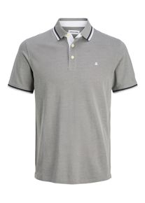 Jack & Jones PlusSize Herren Poloshirt "JJEPAULOS POLO SS NOOS PLS"ultimate grau detail:play, modisch, Gr. 4XL, JACK & JONES PLUSSIZE, unifarben, Piquu00e9, Obermaterial: