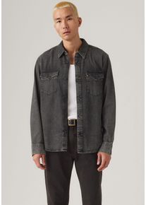 Levi's LEVI'S Herren Jeanshemd "RELAXED FIT WESTERN"night shadow schwarz w, casual, Gr. XL, Denim/Jeans, Obermaterial: 100% Baumwolle, Hemden, im