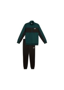 Puma Herren Trainingsanzug "POLY COLORBLOCK SUIT"grün terrain, sportlich, Gr. M, colorblocking, Trikot, Obermaterial: 100% Polyester, Sportanzüge