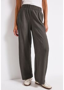 Street One Damen Stoffhosenomad braun, casual, Gr. 34, Crinkleoptik, Web, Obermaterial: 56% Polyester, 41% Viskose, 3% Elasthan, Hosen, Sommerhose