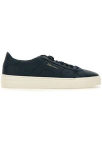 Santoni Low-Top Sneaker - 'Double Buckle' Sneakers - Gr. UK_10 - in Blau - f&uuml;r Damen