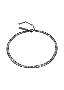 Fußkette "Schmuck Edelstahl Sparkling With Layer LJ-1455 LJ-1456 LJ-1457 LJ-1458", Edelstahl, schwarz, Liebeskind Berlin, Edelstahl, Fußkettchen