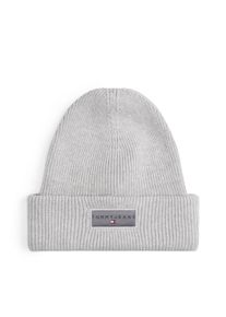 Tommy Jeans Damen Beanie "TJM LINEAR", grau, casual, Strick, Baumwolle, Mützen, in Grobstrick, mit Umschlag