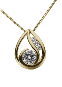 Firetti Damen Ketten-Anhänger "Schmuck Geschenk Gold 333 Halsschmuck Anhänger für Halskette Tropfen", Gelbgold 333, 1,5 g, gold, Gelbgold 333,