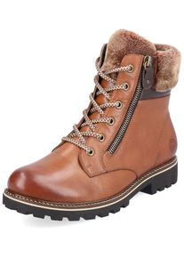 Remonte Damen Schnürstiefelette "Remonte Stiefelette Glattleder", Gr. 39, braun, Glattleder, casual, Schuhe