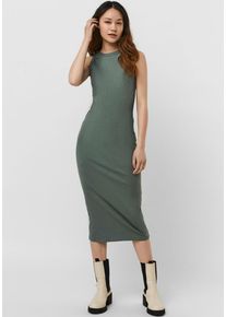 Véro Moda VERO MODA Damen Maxikleid "VMLAVENDER SL CALF DRESS NOOS", grün, modisch, Gr. XXL, unifarben, Rippware, Jersey, Obermaterial: 95% Baumwolle, 5%