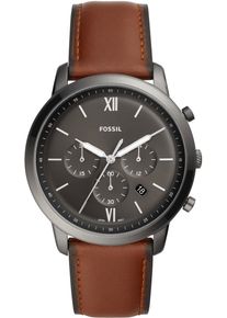Fossil Herren Chronograph "NEUTRA", braun, Armbanduhren, Quarzuhr, Armbanduhr, Herrenuhr, Lederarmband, analog, Datum