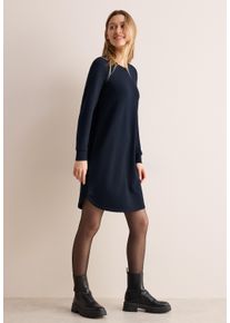 Cecil Damen Minikleid, blau, casual, Gr. XL, unifarben, Web, Obermaterial: 50% Modal, 44% Polyester, 6% Elasthan, Kleider, Sommerkleid mit Bündchen