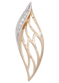 Jobo Damen Ketten-Anhänger "Anhänger mit 8 Diamanten", SI = kleine Einschlüsse, Roségold 585-Diamanten, rosa, Rosu00e9gold 585, Diamanten,