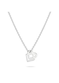 Liebeskind Berlin Damen Kette mit Anhänger "Schmuck Edelstahl Halskette Keep Loving Herz LJ-1397 LJ-1398 LJ-1399", Edelstahl, L: 45cm B: 1,2mm, silber, LIEBESKIND