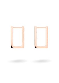 Damen Paar Creolen "Schmuck Geschenk Edelstahl Ohrringe Sparkling Link, LJ-1464, LJ-1465", Edelstahl, rosa, Liebeskind Berlin, Edelstahl, Ohrringe,